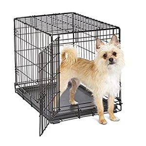lot 3222 image: MidWest Homes for Pets Newly Enhanced Single & Double Door New World Dog Crate, Includes Leak-Proof Pan, Floor Protecting Feet, & New Patented Features (B01DLS2F0A)