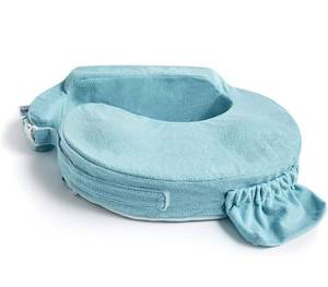 lot 3228 image: My Brest Friend Deluxe Nursing Pillow for Breastfeeding & Bottle Feeding, Enhanced Posture Support, Double Straps & Removable Extra Soft Slipcover, Aqua