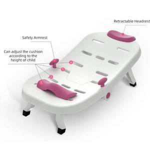 lot 3236 image: Toddler Shampoo Chair Bather Girls, Kids Hair Washing Bath Seat, Children Head Hair Rinser Salon Chair (Pink)