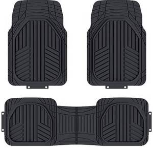 lot 3238 image: Amazon Basics 3-Piece All-Weather Protection Heavy Duty Rubber Floor Mats Set with Cargo Liner for Cars, SUVs, and Trucks��Black,Universal Trim to Fit