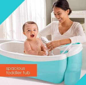 lot 3239 image: Summer Lil Luxuries Whirlpool Bubbling Spa & Shower (Blue) - Luxurious Baby Bathtub with Circulating Water Jets