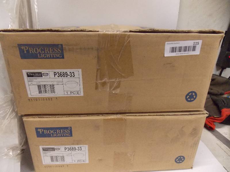 lot 115 image: NEW LOT OF 2 Progress Lighting Cobblestone