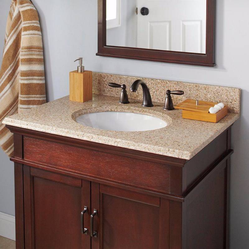 lot 107 image: NEWGRANITE VANITY TOP
