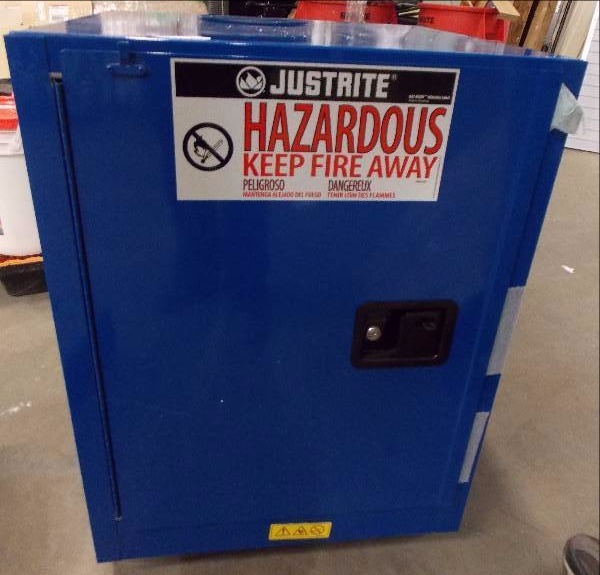 lot 4044 image: NEWJUSTRITE HAZAROUDS MATERIALS STORAGE CABINET Sure-Grip EX