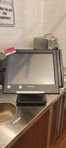 lot 10756 image: Panasonic JS-960 Restaurant Moniter W a Built-In Card Reader and a Metal Cash Drawer