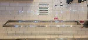 lot 10760 image: 4ft Wall-Mount Stainless Steel Utensil Holder