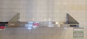 lot 10763 image: 3ft Amtekco Wall-Mount Stainless Steel Shelf