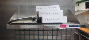 lot 10781 image: 32in Wall-Mount Stainless Steel Shelf