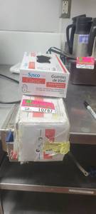 lot 10787 image: Sysco Classic Aluminum Foil Food Wrap and Sysco Classic Vinyl Gloves L