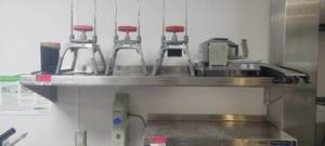 lot 10791 image: 54in Wasserstrom Stainless Steel Wall-Mount Shelf