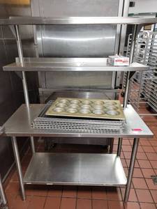lot 10801 image: 3 Tier Commercial Stainless-steel Shelf
