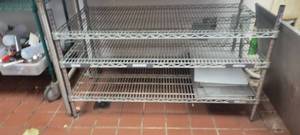 lot 10851 image: 4ft Short 3-Tier Metal Shelf