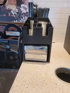 lot 37381 image: Black Straw and Lid Caddy