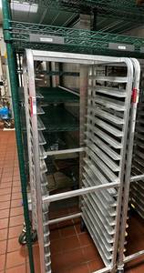 lot 10813 image: 5ft Aluminum Mobile Sheet Pan Rack