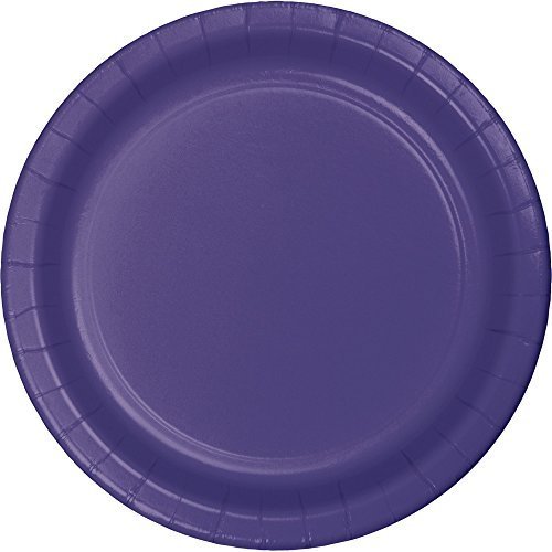 lot 5581 image: Creative Converting Touch of Color 96 Count DinnerLarge Paper Plates, Purple