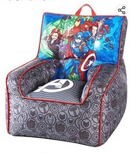 lot 20038 image: Marvel Avengers Toddler Nylon Bean Bag Chair with Piping & Top Carry Handle