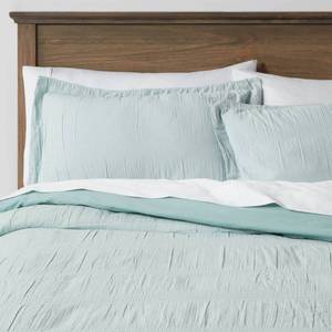 lot 20072 image: Twin Extra LongSeersucker Duvet & Sham Set Soft Aqua - Threshold