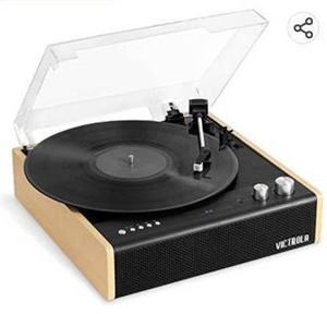 lot 20088 image: Victrola Eastwood 3-Speed Bluetooth Turntable with Built-in Speakers and Dust Cover  Upgraded Turntable Audio Sound  Black (VTA-72-BAM) AmazonsChoice