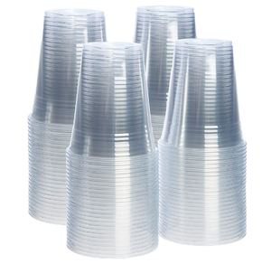 lot 15363 image: stack man pet clear plastic cups 16 oz. 1000 case
