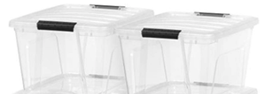 lot 20041 image: (2) plastic totes with Locking lids