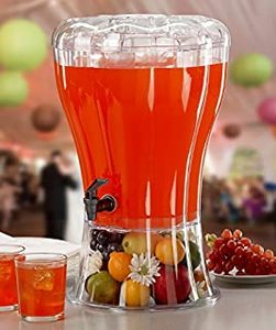 lot 15385 image: Buddeez Unbreakable 3-12-Gallon Beverage Dispenser with Removable Ice-Cone and BONUS Chalkboard ID tag - perfect for parties.