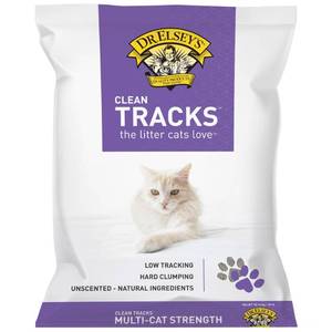 lot 15421 image: Dr. Elseys Clean Tracks Clumping Clay Cat Litter, 40 lbs.