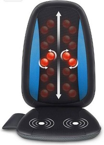 lot 15435 image: Comfier Shiatsu Back Massager with Heat -Deep Tissue Kneading Massage Seat Cushion, Massage Chair Pad for Full Back, Electric Body Massager for Home or Office Chair use, Gifts for Men, Dad