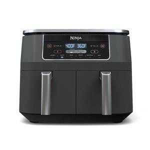 lot 15442 image: Ninja - Foodi 6-in-1 8-qt. 2-Basket Air Fryer with DualZone Technology - Dark Grey