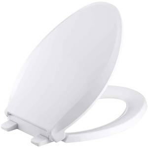 lot 15455 image: Kohler Cachet Quiet-Close with Grip-Tight Elongated Toilet Seat White