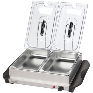 lot 15488 image: Betty Crocker BC-2587CY Stainless Steel Buffet Server with Warming Tray