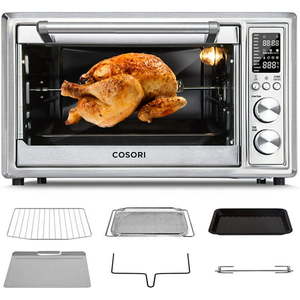 lot 15521 image: Cosori Air Fryer Toaster Oven Combo CO130-AO 12-in-1 Countertop Convection Oven 32QT XL Large Capacity Rotisserie Dehydrator 100 Recipes Manual-Silver ETL Listed