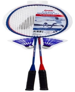 lot 15524 image: Franklin Sports Red, White and Blue 2 Player Badminton Racket Set