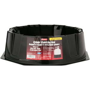 lot 20102 image: Camco Cylinder Stabilizing Base for Propane Tanks 14.98 Dia by 4.50 (h) Black Plastic (57236)
