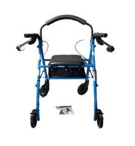 lot 20108 image: Guardian basic 6 steel rollater light blue
