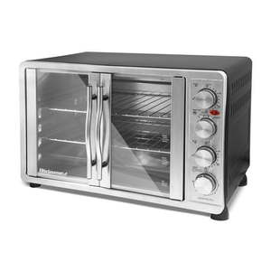 lot 20150 image: Elite Gourmet - 2-Door Oven w Rotisserie & Convection - silver