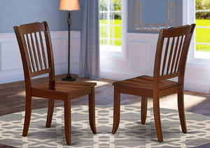lot 15510 image: eastwest danbury vertical slatted back chairs with linen fabric upholstered seat Mahogany