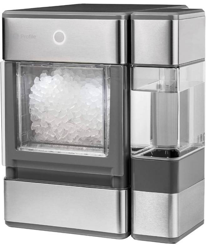 lot 13280 image: Retails for $580 GE Profile Opal  Countertop Nugget Ice Maker with Side Tank  Portable Ice Machine Makes up to 24 lbs. of Ice Per Day  Stainless Steel Finish