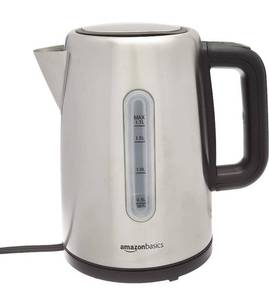 lot 15534 image: Stainless Steel Fast, Portable Electric Hot Water Kettle for Tea and Coffee, 1.7-Liter, Silver