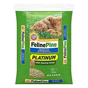 lot 25713 image: Feline Pine Platinum Non-Clumping Cat Litter 18lb. (B08C4KVL1V)