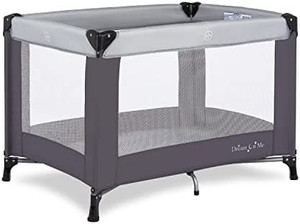 lot 25714 image: Dream On Me Nest Portable Play Yard With Carry Bag And Shoulder Strap, Grey