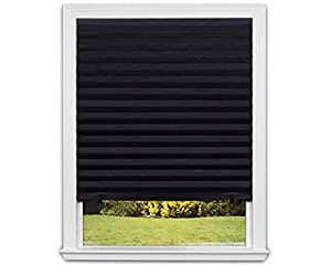 lot 25724 image: Redi Shade No Tools Original Blackout Pleated Paper Shade Black, 36 in x 72 in, 6 Pack (B000SDROMG)