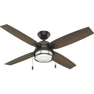 lot 25729 image: Hunter Ocala 52 Inch IndoorOutdoor Ceiling Fan w LED Light Noble Bronze