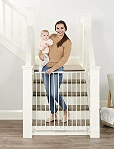 lot 25735 image: Regalo 2-in-1 Extra Tall Easy Swing Stairway and Hallway Walk Through Baby Gate, White (B09YBV6PZP)
