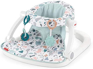 lot 25738 image: Fisher-Price Sit-Me-Up Floor Seat Pacific Pebble, portable baby chair with toys