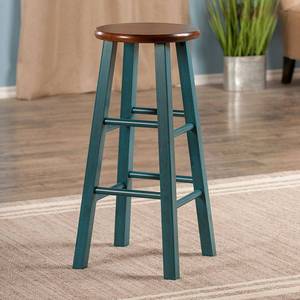 lot 35669 image: Winsome Wood Ivy Model Name Stool, Rustic TealWalnut (B0778VH88M)