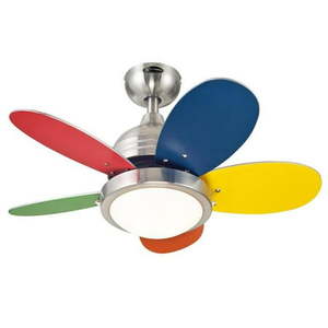 lot 35685 image: Westinghouse 7223600 30 in. Brushed Nickel Finish Reversible Blades Opal Frosted Glass Multi-Color & White
