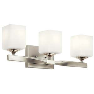 lot 35692 image: Kichler 55002 Marette 3 Light 23 Wide Bathroom Vanity Light - Nickel