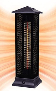 lot 45534 image: Star Patio Electric Patio Heater, Outdoor Heater, 1500W Freestanding Infrared Heater with Matte Black Finished