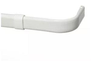 lot 45536 image: Single Curtin Rod- White