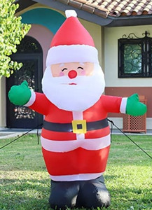 lot 45562 image: GOOSH 5 FT Christmas Inflatables Santa Claus Outdoor Christmas Decorations Clearance Blow Up Yard Decor with LED Lights for Xmas Holiday Party Indoor Garden Lawn Dcor